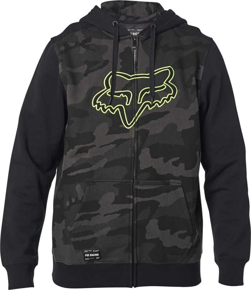 fox racing hoodies  destrack camo zip fleece hoodies - casual