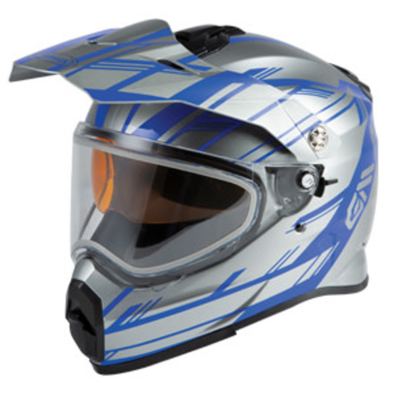 g-max helmet adult at-21 (dual) dual shield - snowmobile