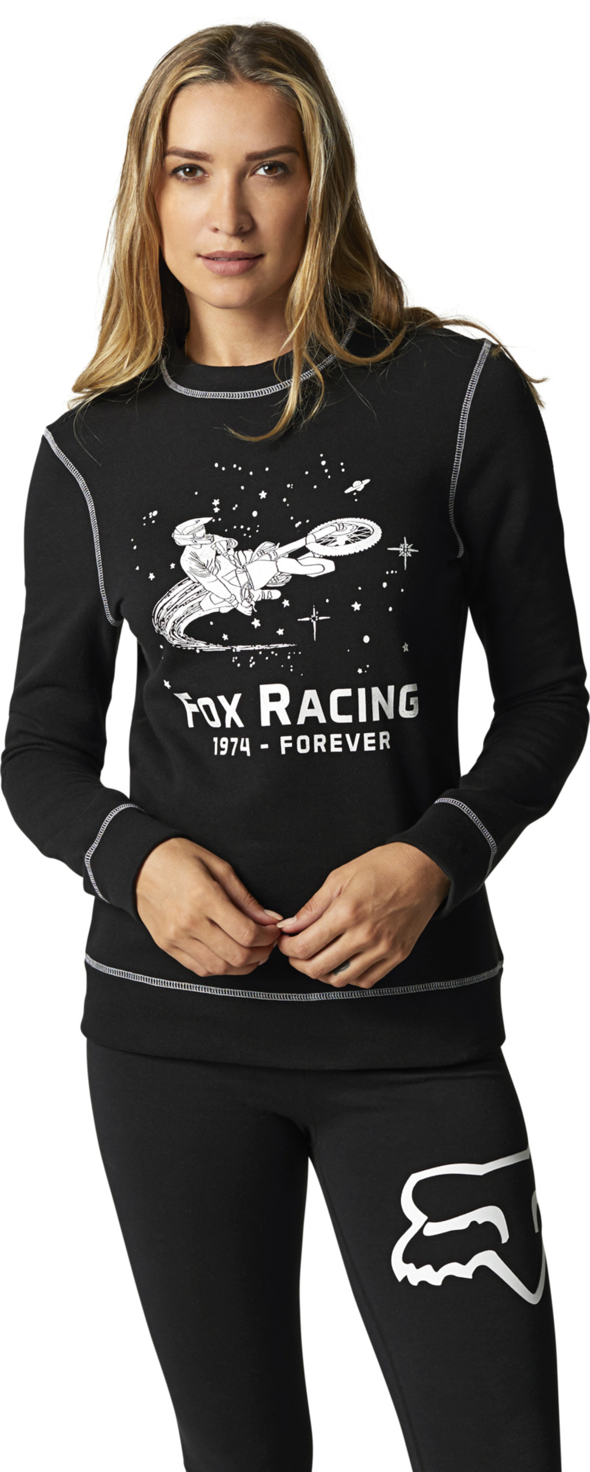 fox racing long sleeve shirts for womens galaxy nomad crew fleece