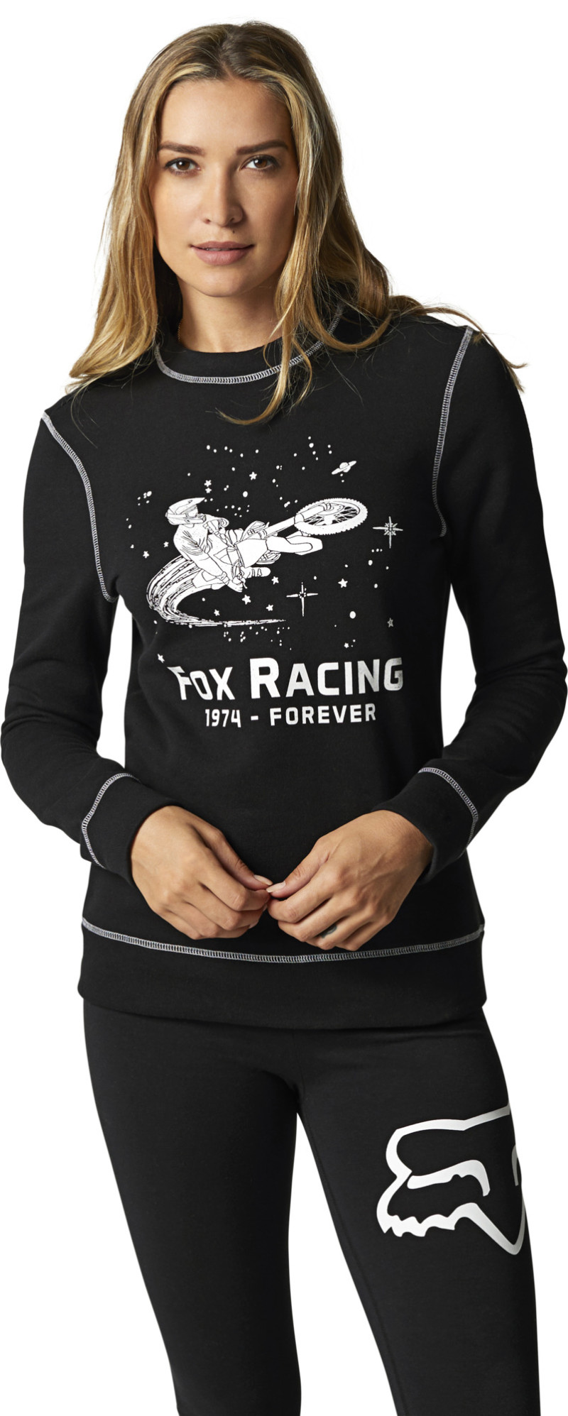 fox racing shirts  galaxy nomad crew fleece long sleeve - casual