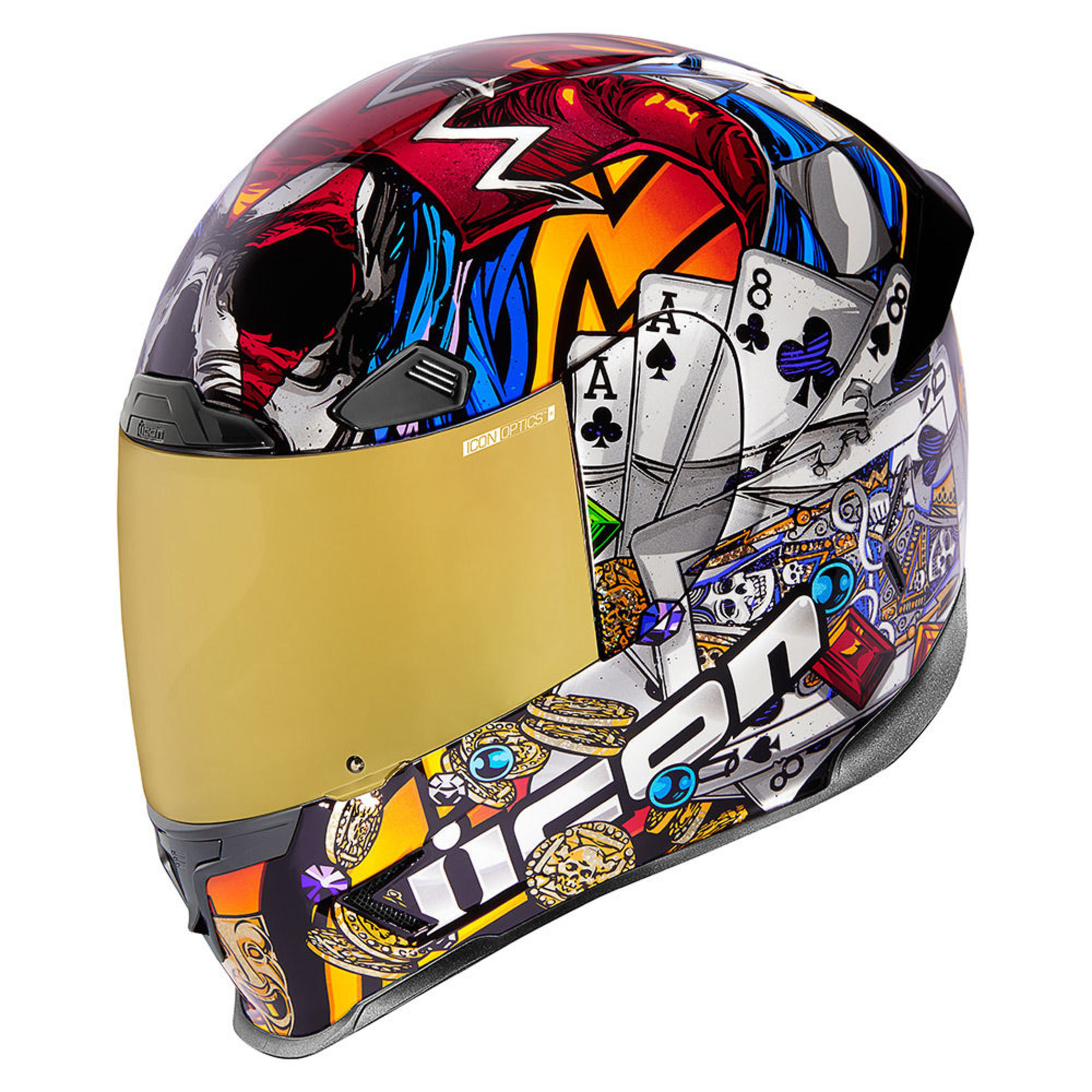 icon full face helmets adult airframe pro lucky lid 3