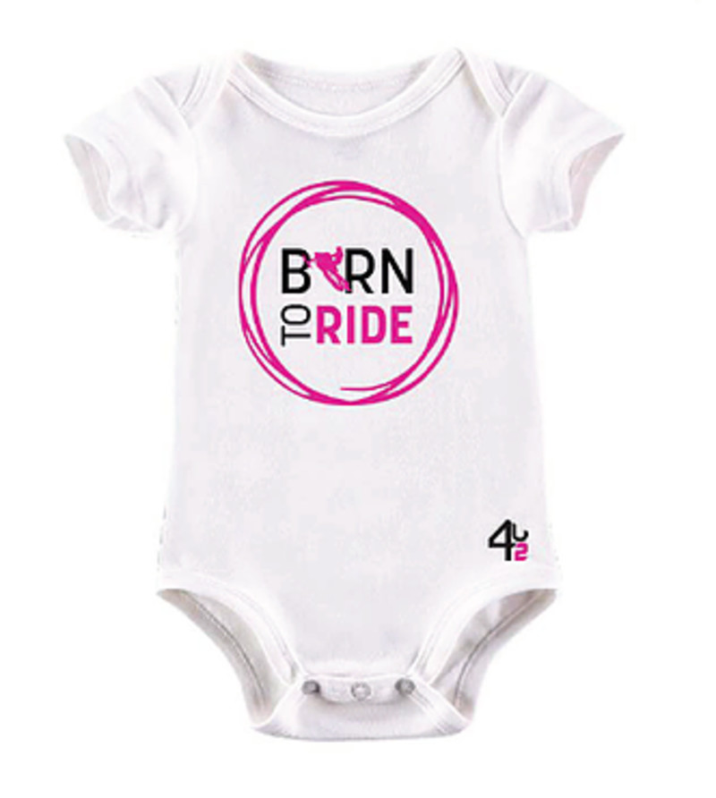  youth infant girl born to ride white/pink