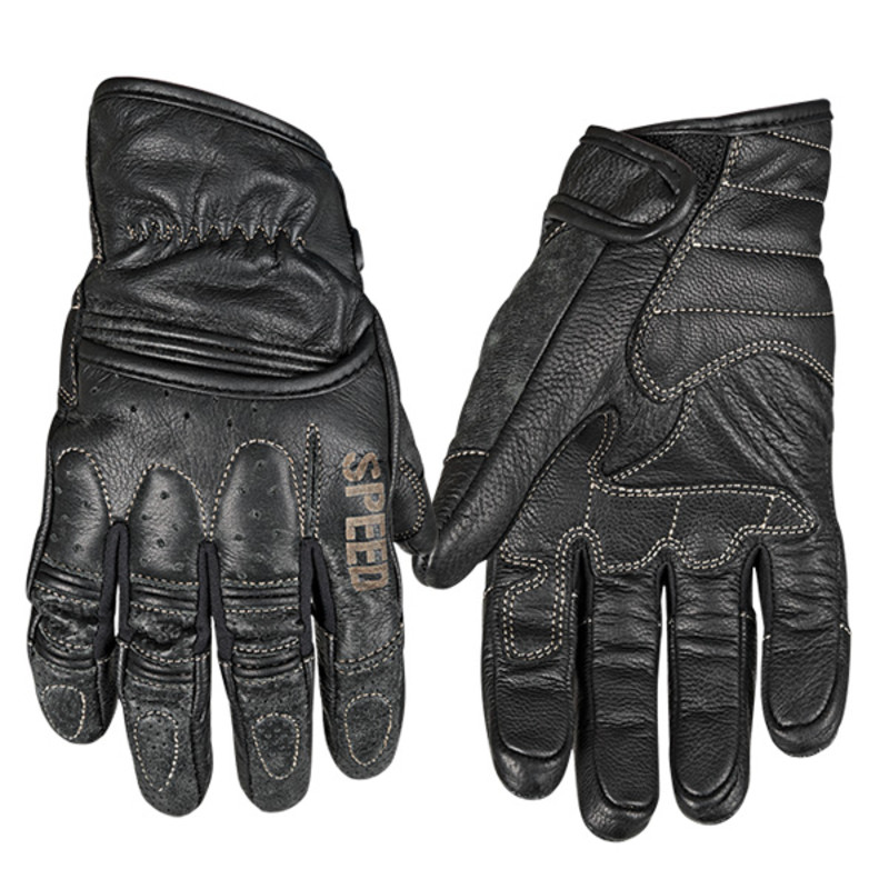 speed and strength gloves  rust and redemption leather - motorcycle