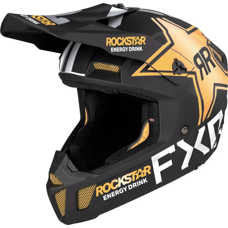 fxr racing helmets adult clutch rockstar full face - snowmobile