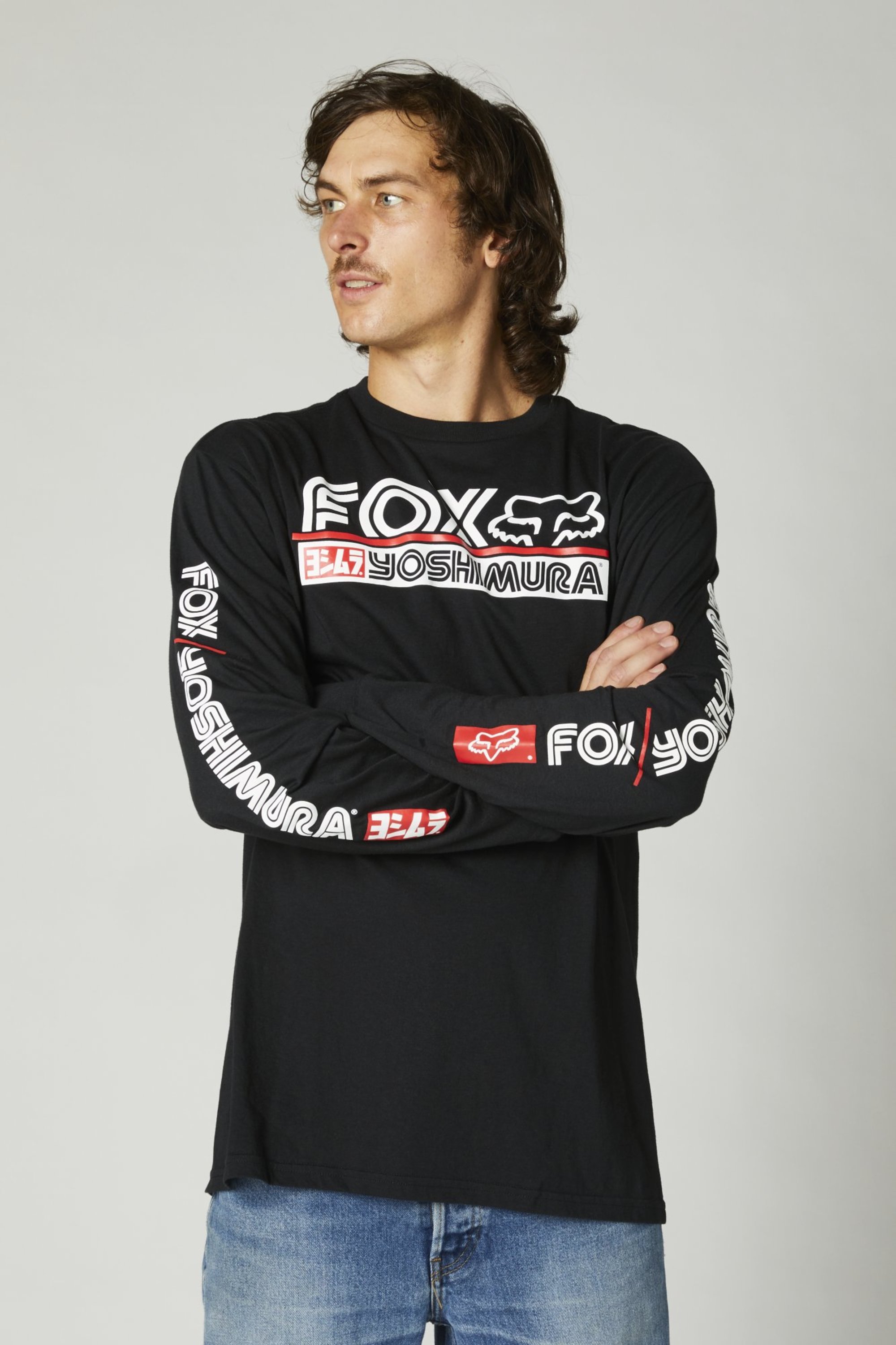 mode hommes chandails manches longues par fox racing men yoshimura