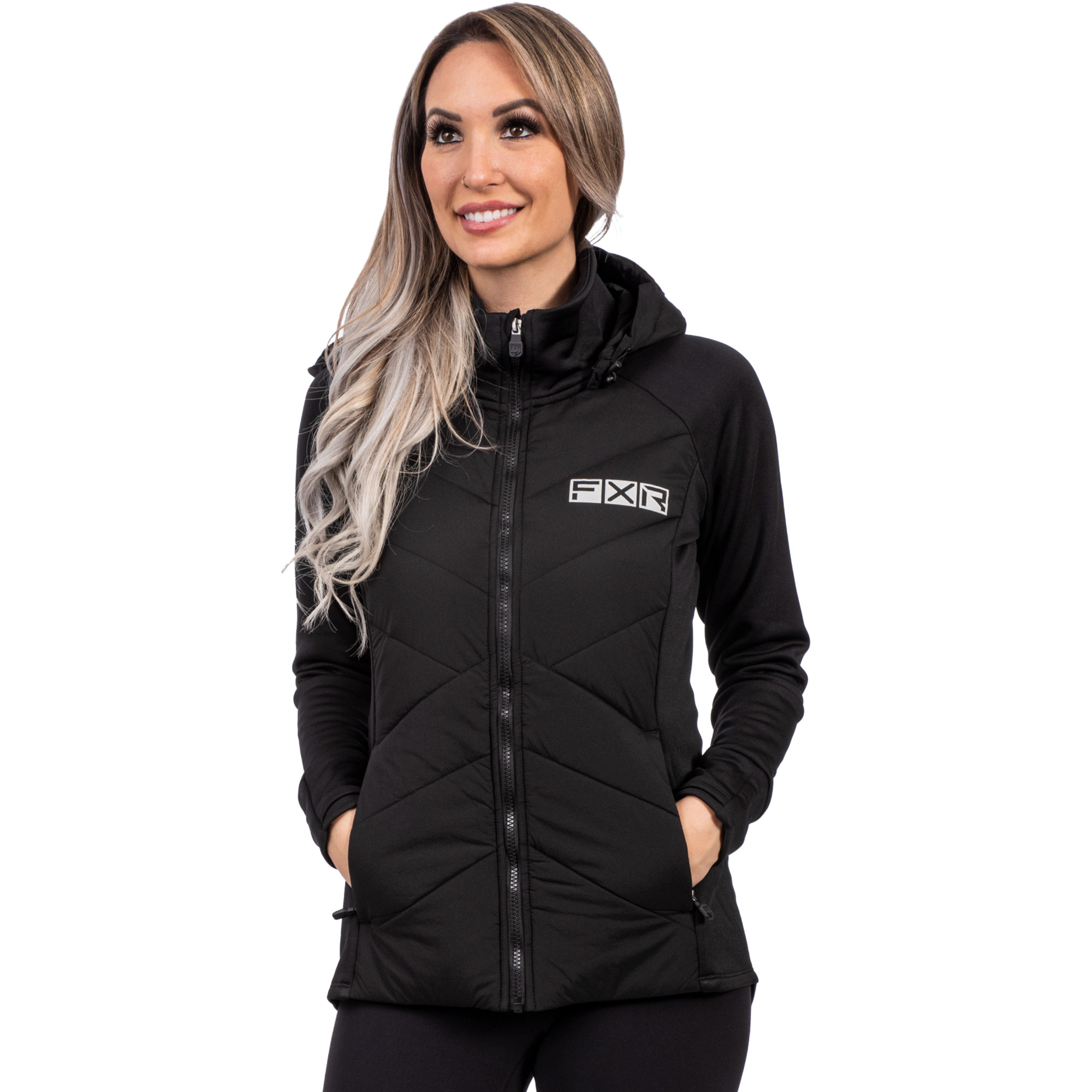 fxr racing jackets for womens phoenix quilted hoodie