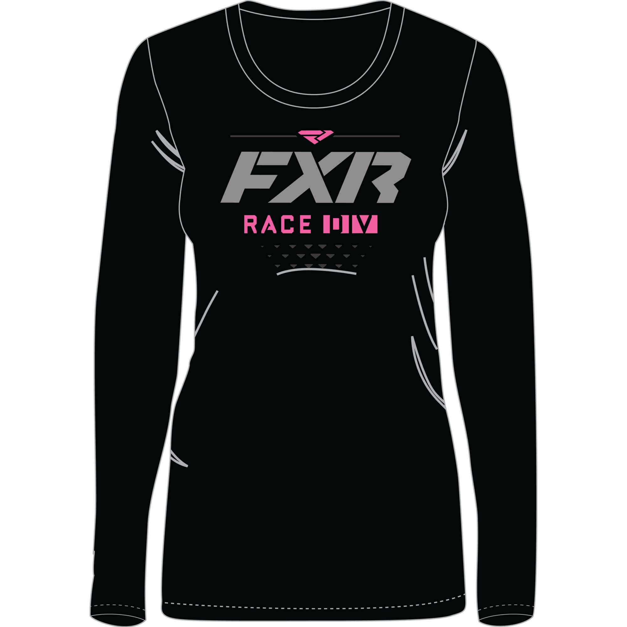 fxr racing long sleeve shirts for womens race division tech