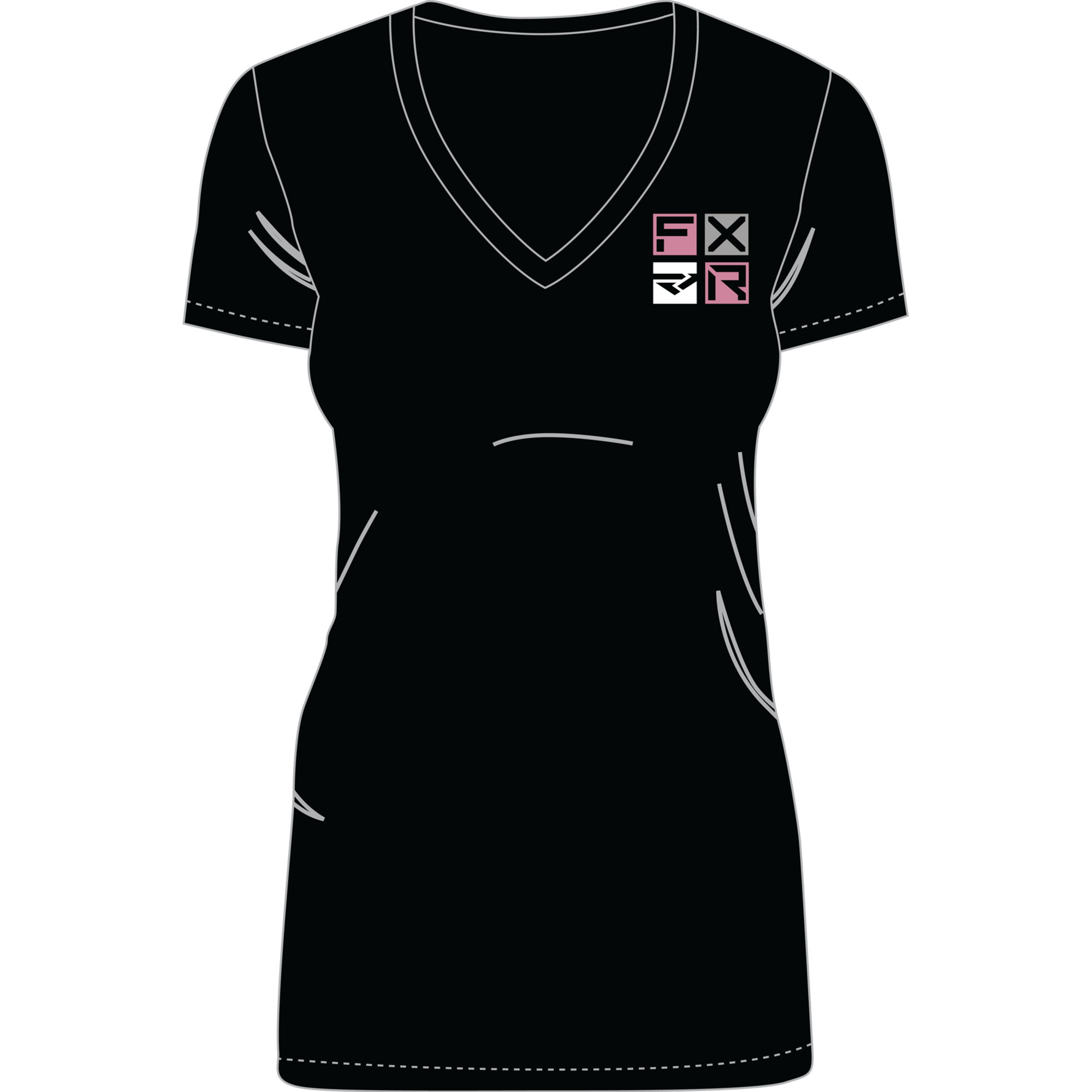 fxr racing t-shirt shirts for womens ride x v neck