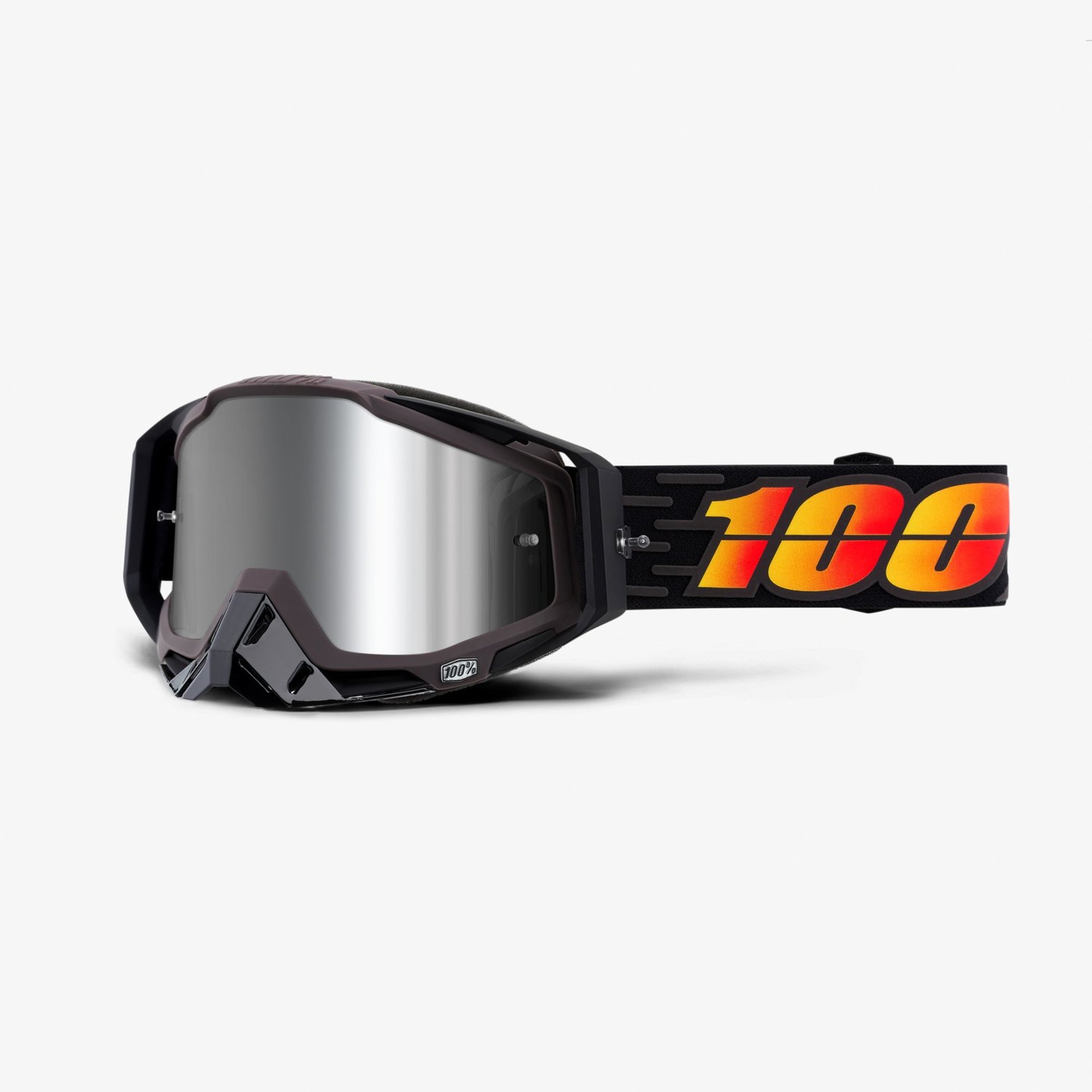 100 percent goggles adult racecraft plus silver mirror