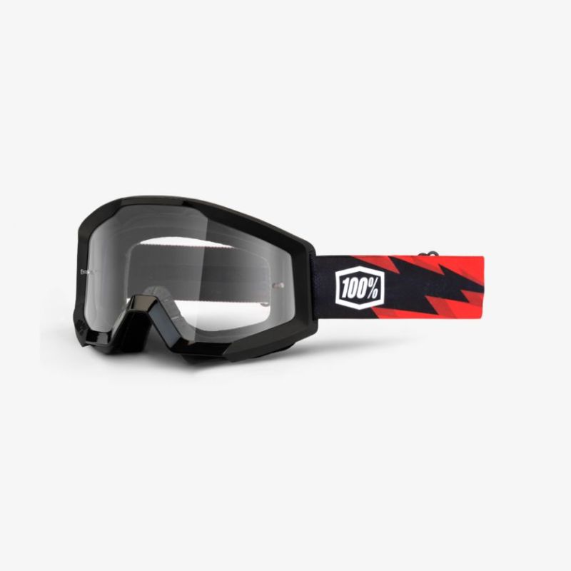 100% goggles adult strata mx clear goggles - dirt bike