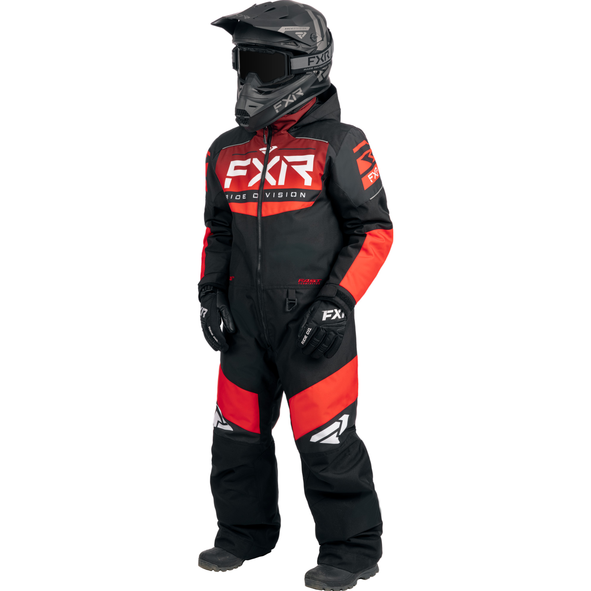 fxr racing insulated monosuit for kids helium fast