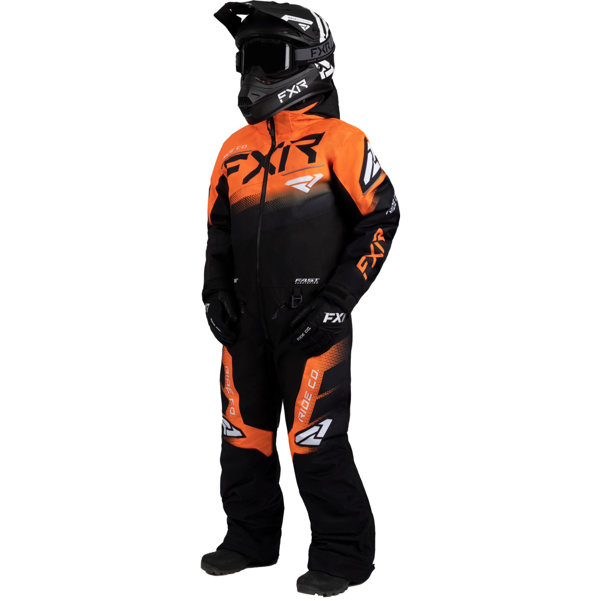 fxr racing insulated monosuit for kids boost fast