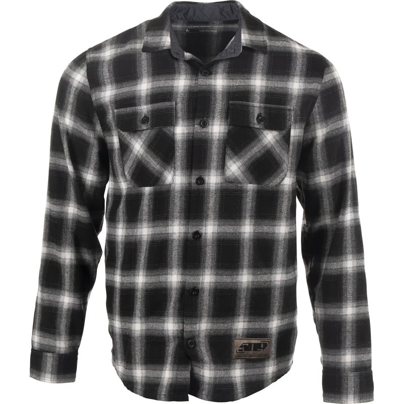   basecamp flannel black and gray