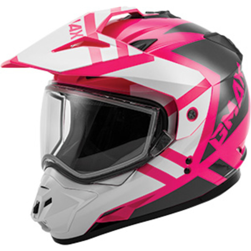 g-max helmets adult gm11 trapper electric shield - snowmobile