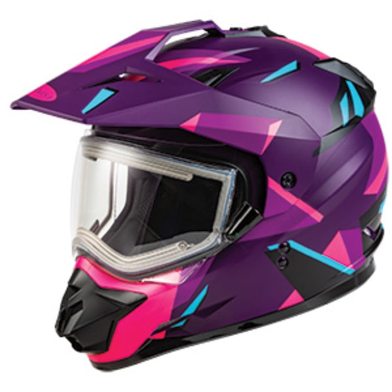 g-max helmets adult gm11 ripcord snocross (dual) dual shield - snowmobile