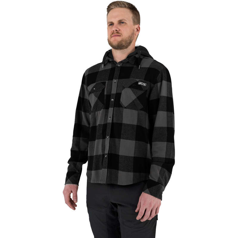 fxr racing shirts  timber hooded flannel shirts - casual