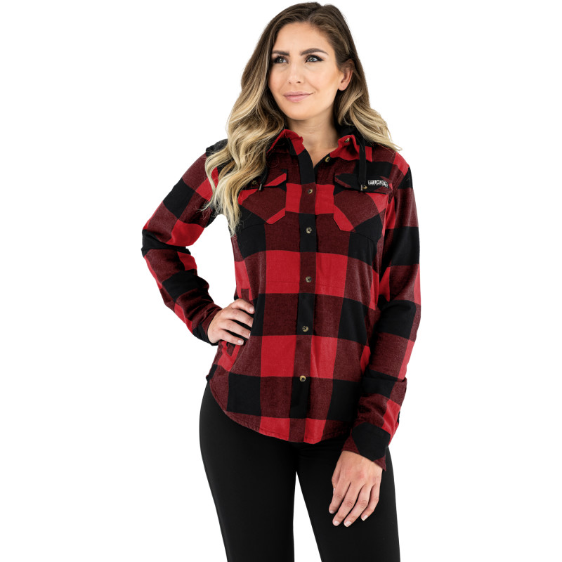 fxr racing shirts for womens timber hooded flannel