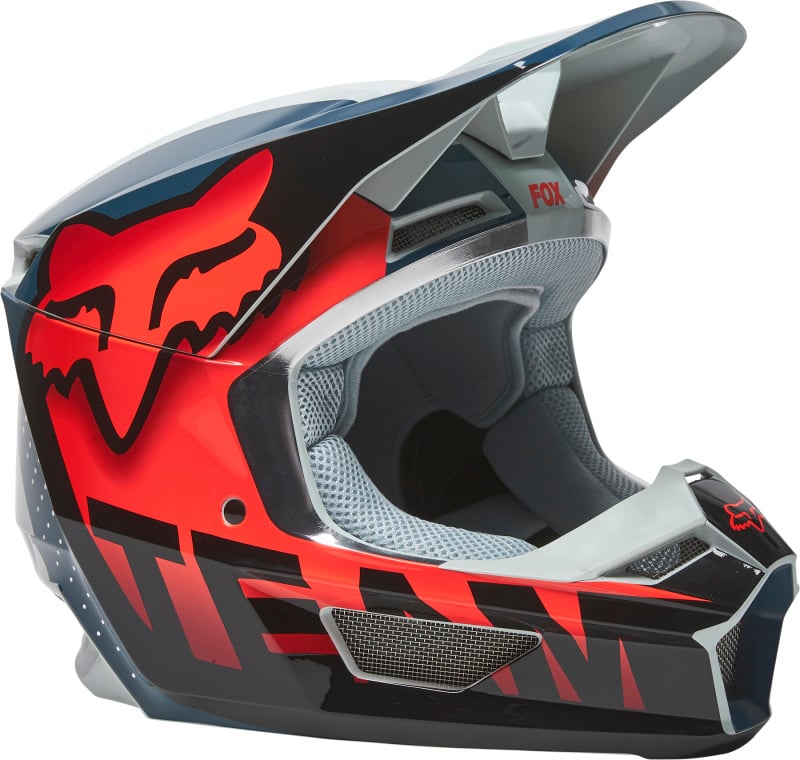 fox racing helmets adult v1 trice helmets - dirt bike
