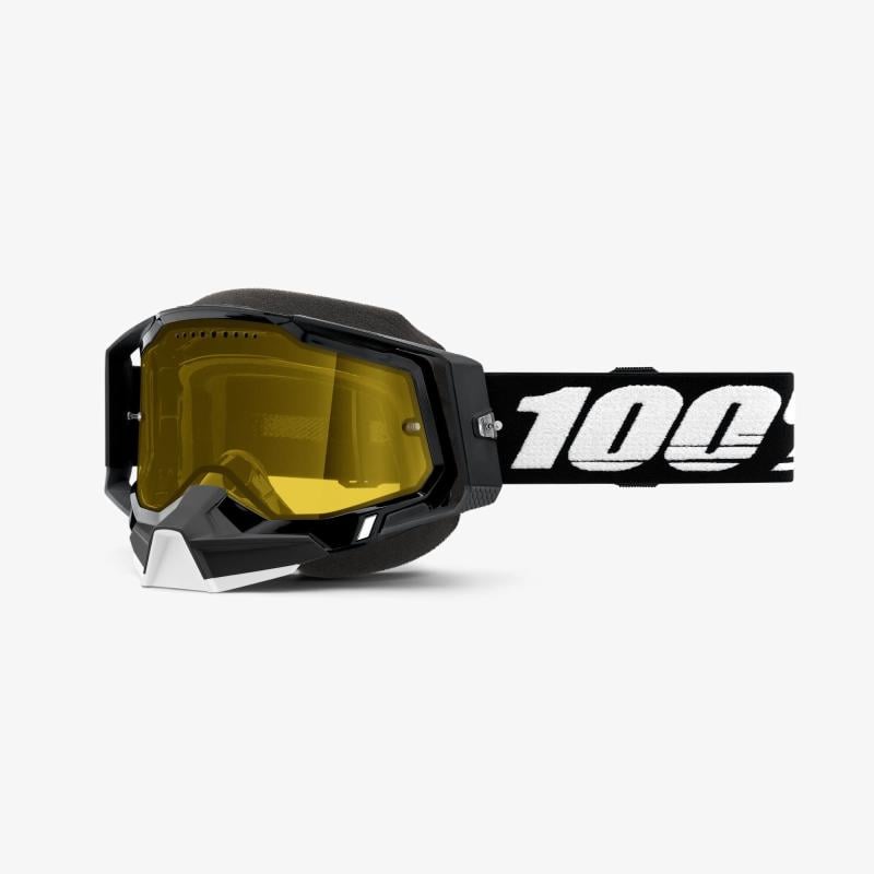 100% goggles adult racecraft 2 yellow lens goggles - snowmobile
