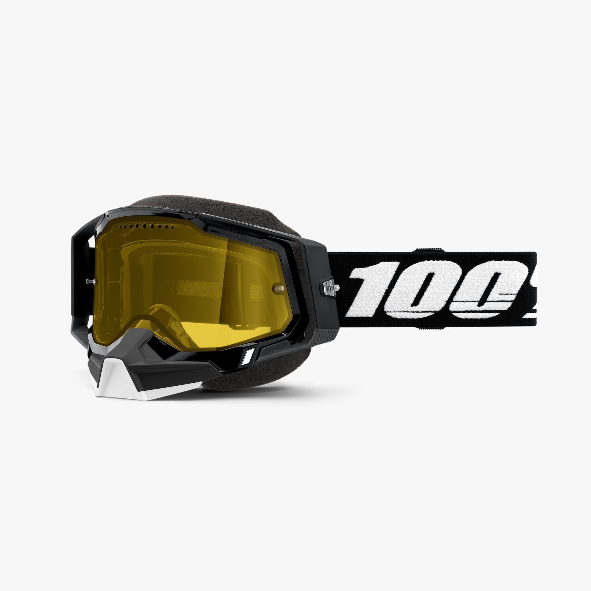 motoneige lunettes & lentilles par 100% adult racecraft 2 yellow lens