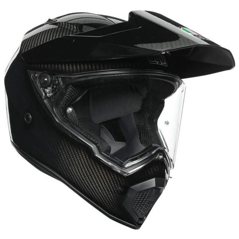 agv helmets adult ax 9 carbon solid dual sport - motorcycle