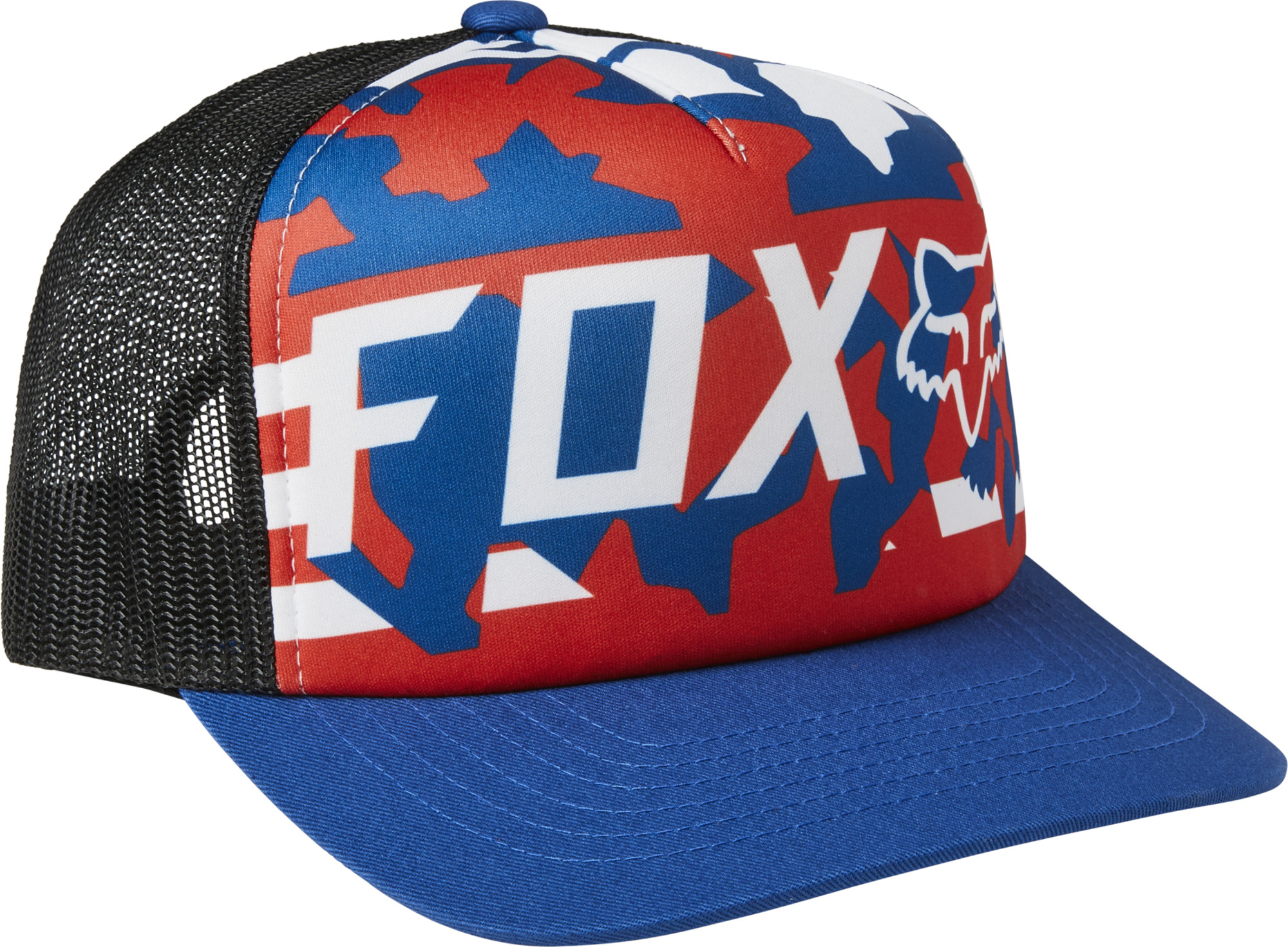 fox racing snapback hats for men red white and true