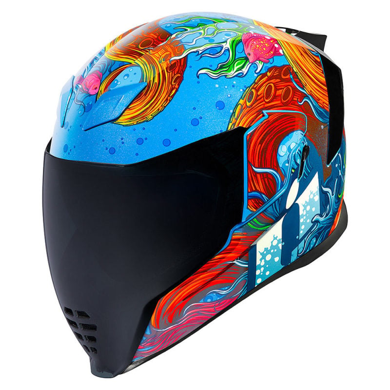 icon full face helmets adult airflite inky