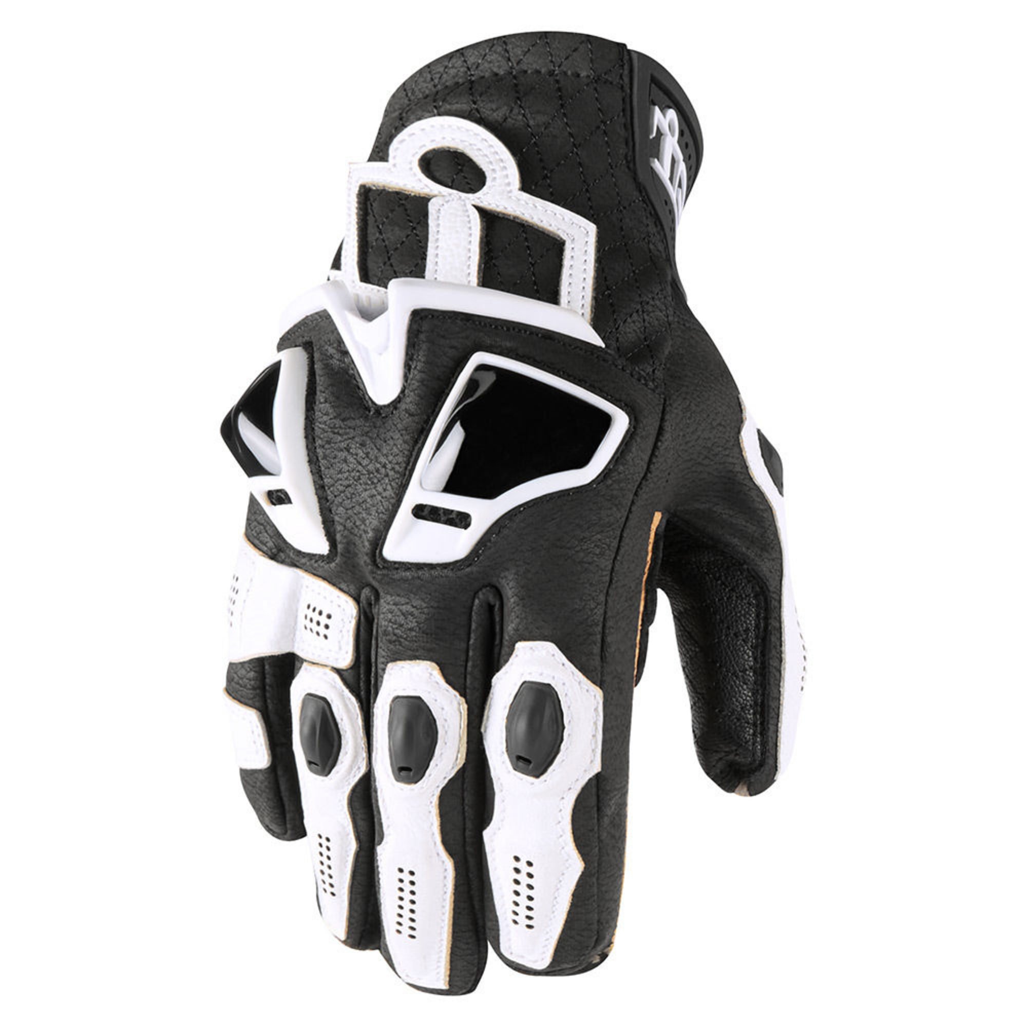 moto gants cuir par icon pour hommes hypersport short