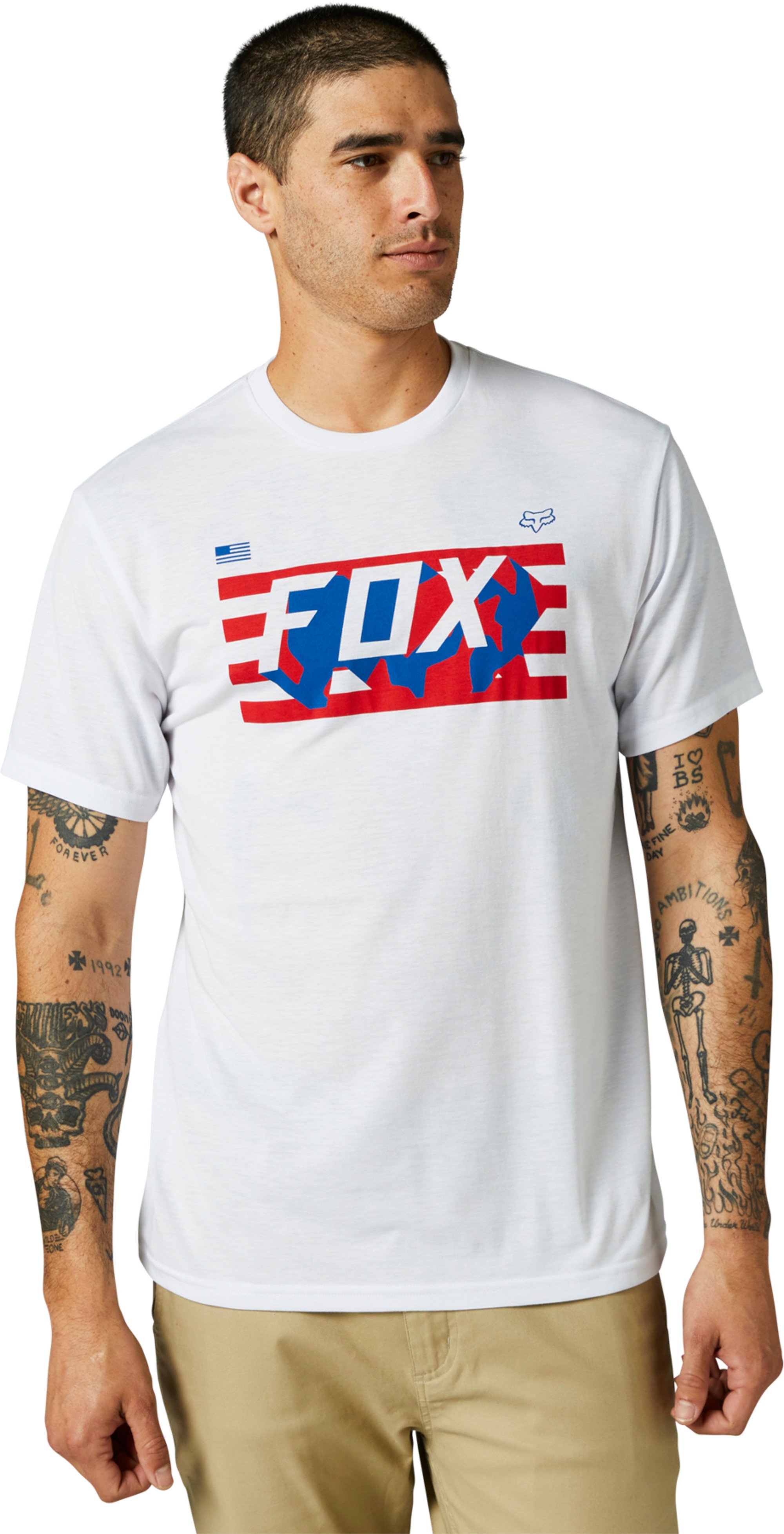 mode hommes chandails t-shirts par fox racing men rwt flag