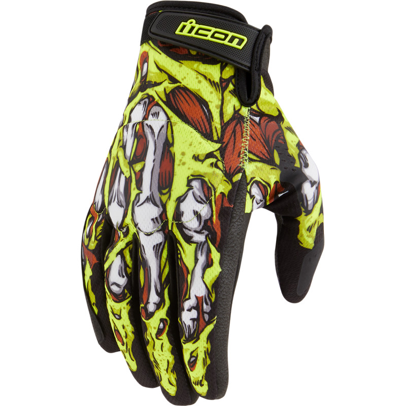 icon gloves  hooligan facelift textile - motorcycle