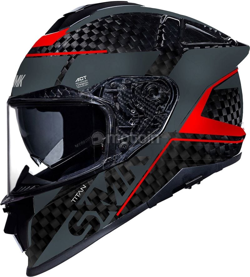 helmets adult titan nero carbon full face - motorcycle