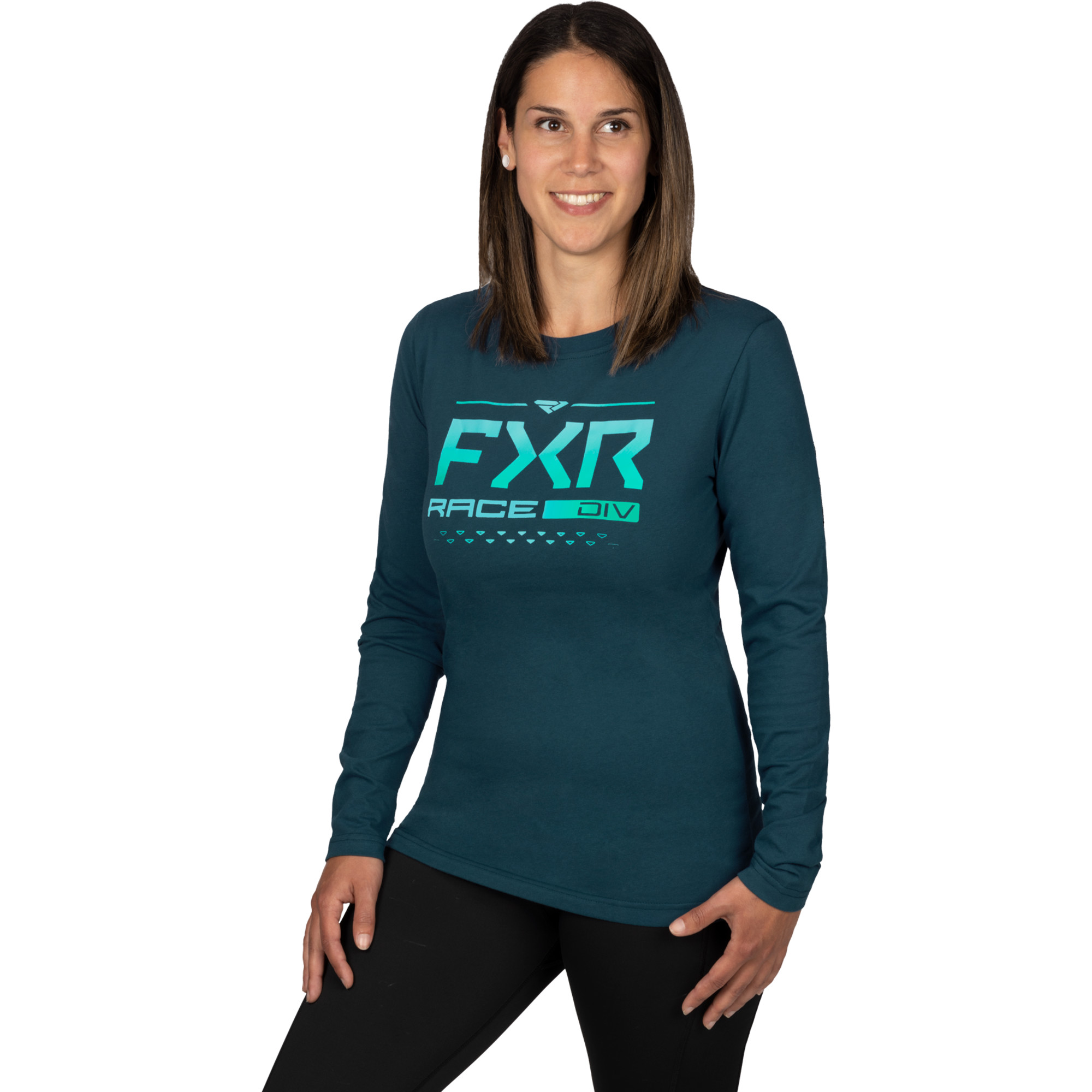 fxr racing long sleeve shirts for womens race division premium