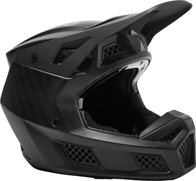 fox racing helmets adult v3 r3 black carbon helmets - dirt bike