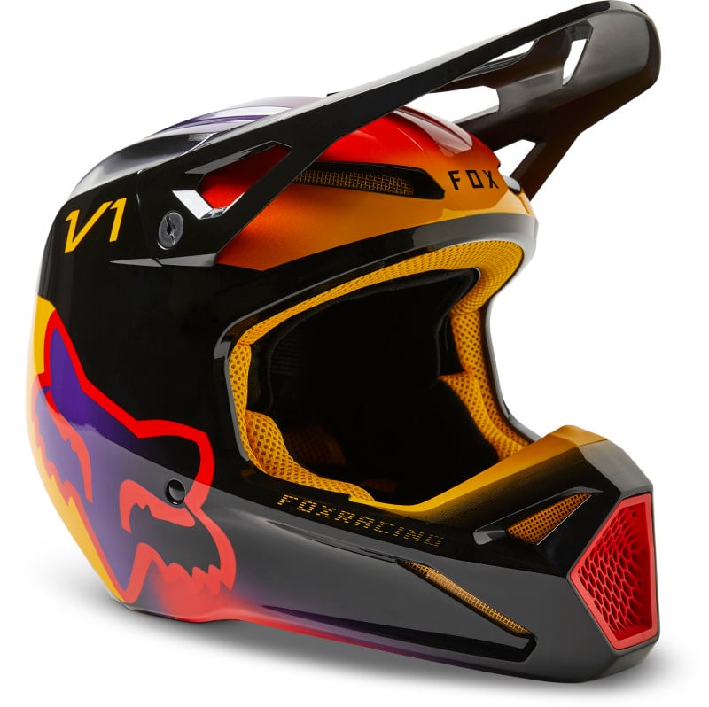 fox racing helmets adult v1 toxsyk helmets - dirt bike