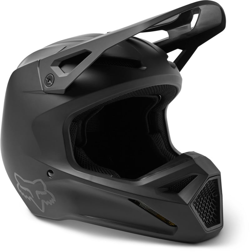 fox racing helmets  v1 matte black helmets - dirt bike