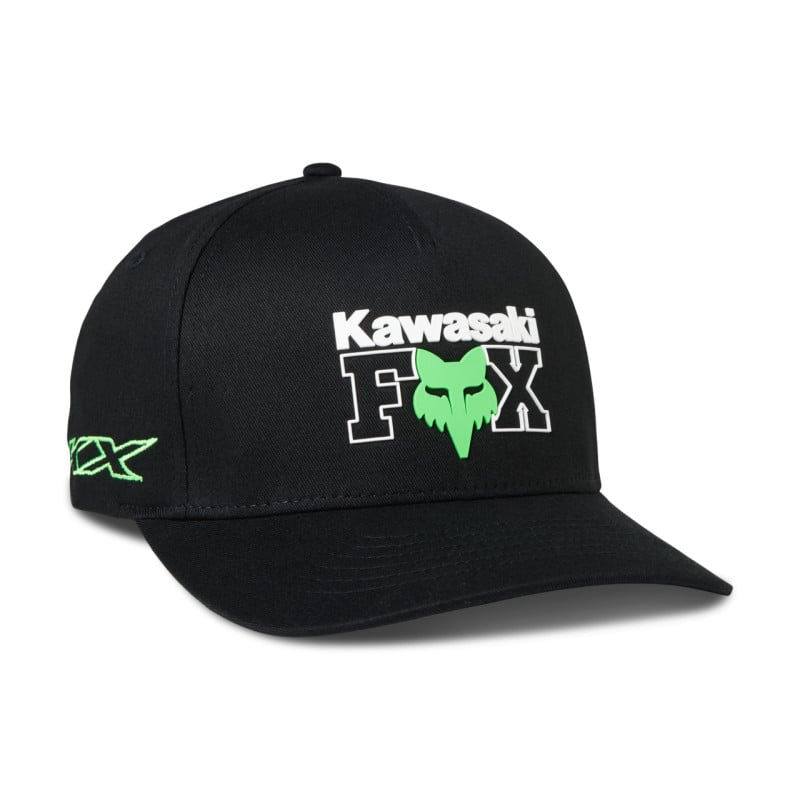 fox racing hats adult fox x kawi flexfit hat flexfit - casual