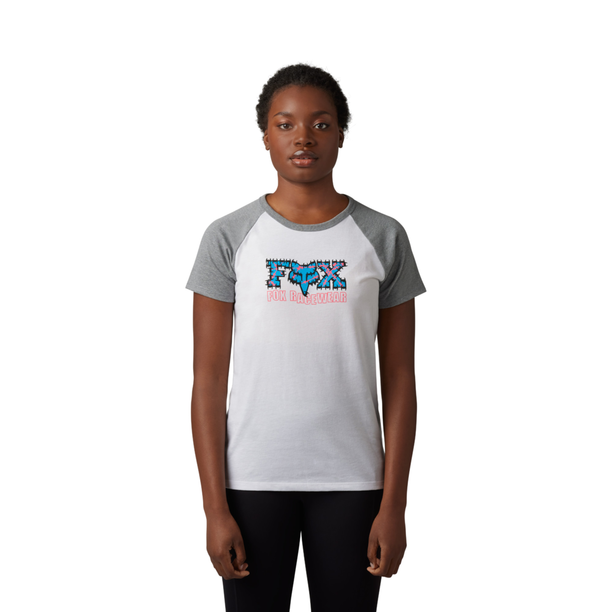 mode femmes chandails t-shirts par fox racing pour barb wire raglan tee