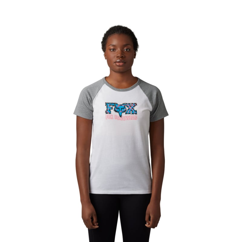 fox racing t-shirt shirts for womens barb wire raglan tee