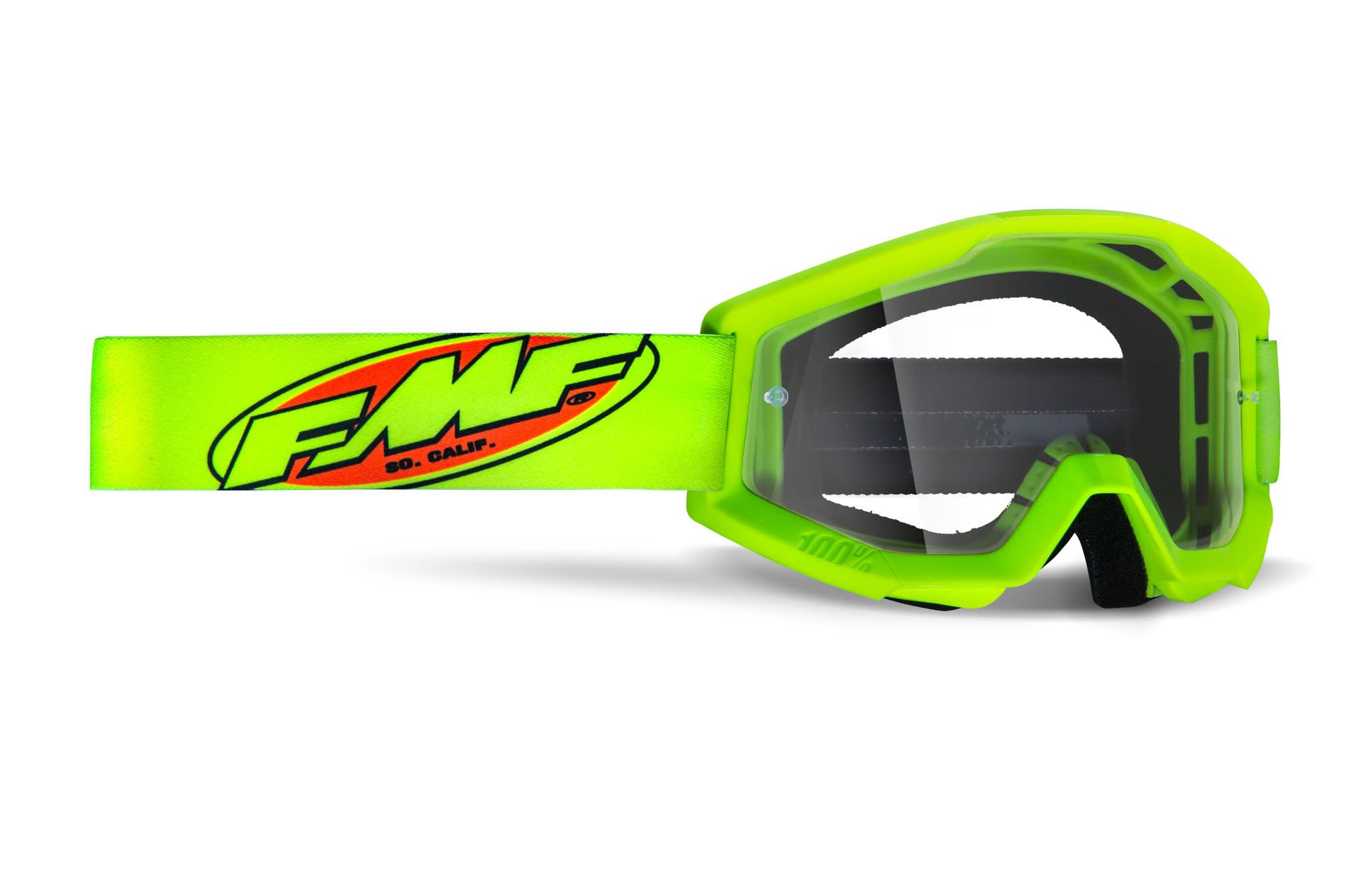 motocross lunettes & lentilles par fmf pour enfants powercore clear
