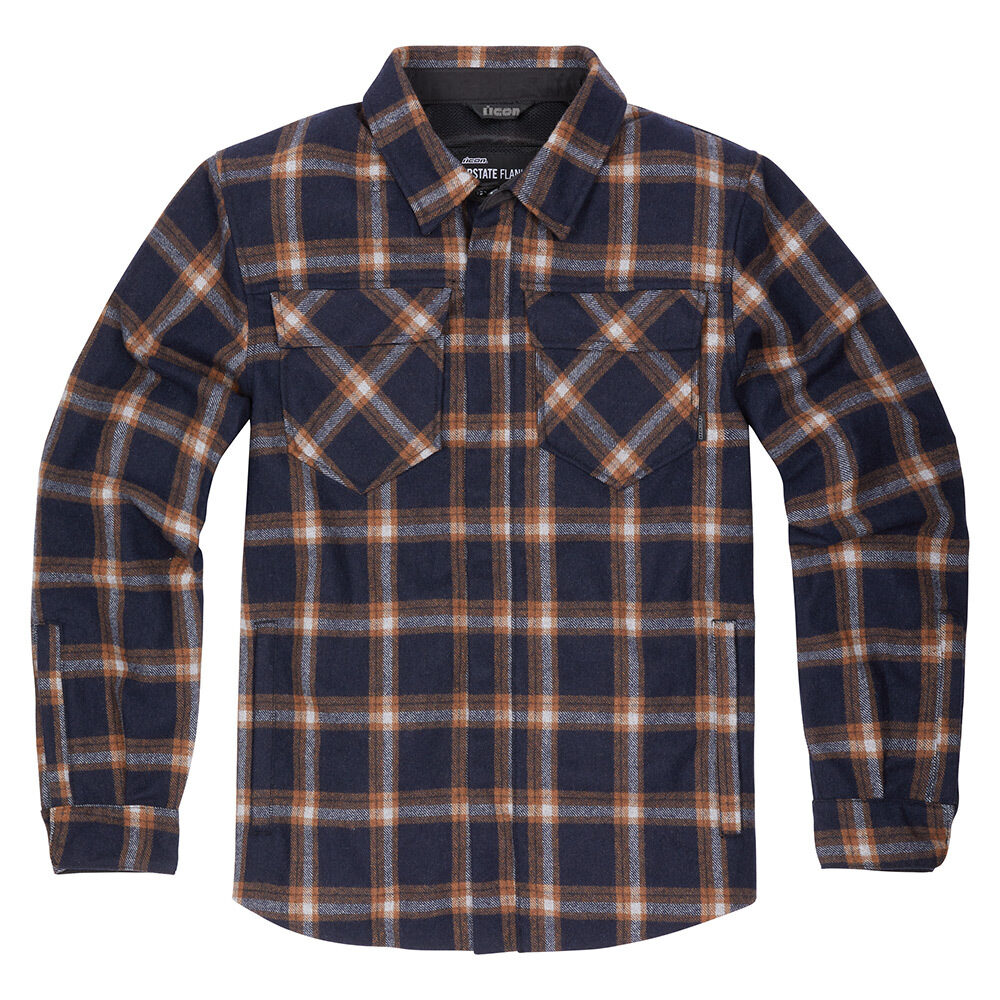 icon jackets s upstate riding flannel textile - motorcycle
