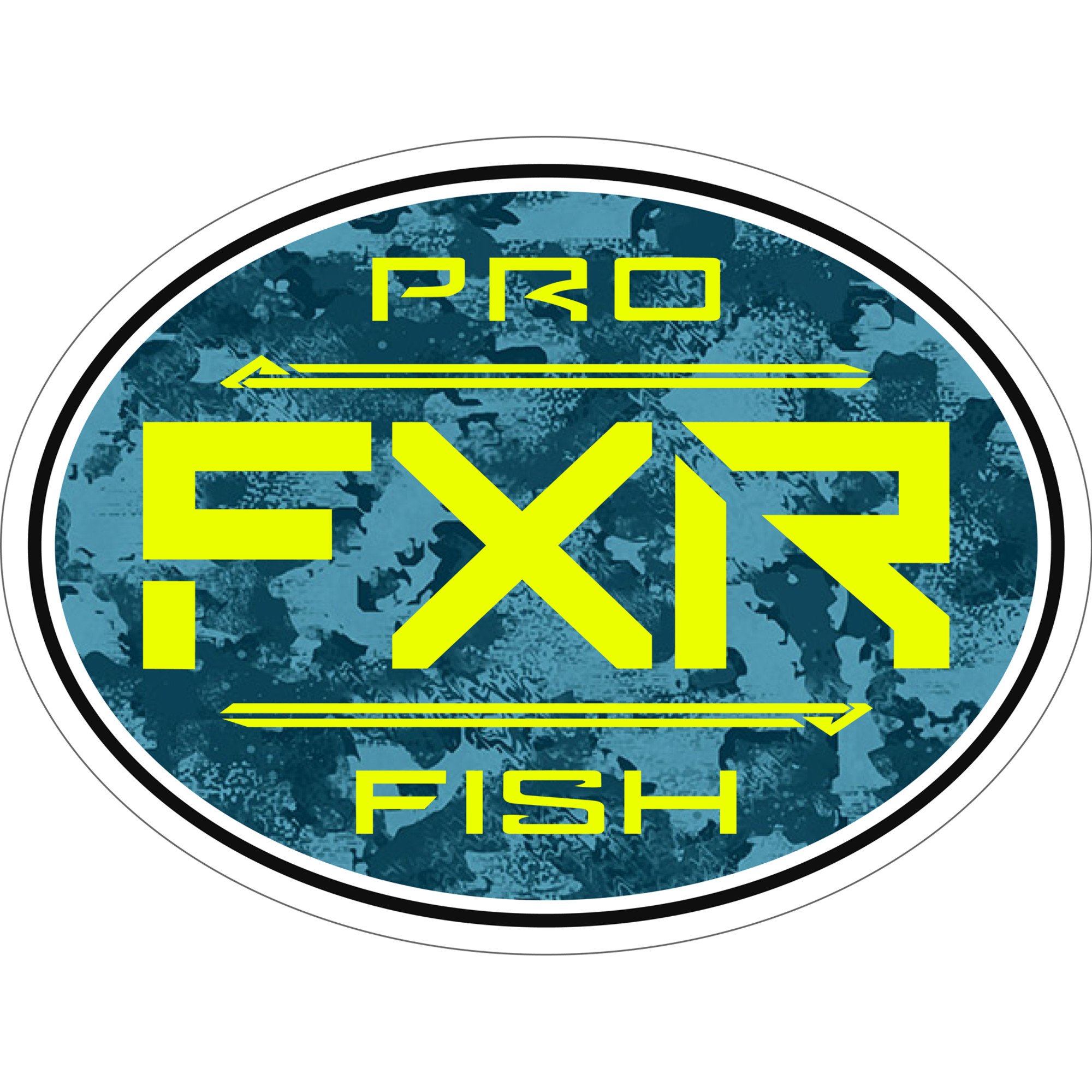 autocollant par fxr racing pro fish round 3''