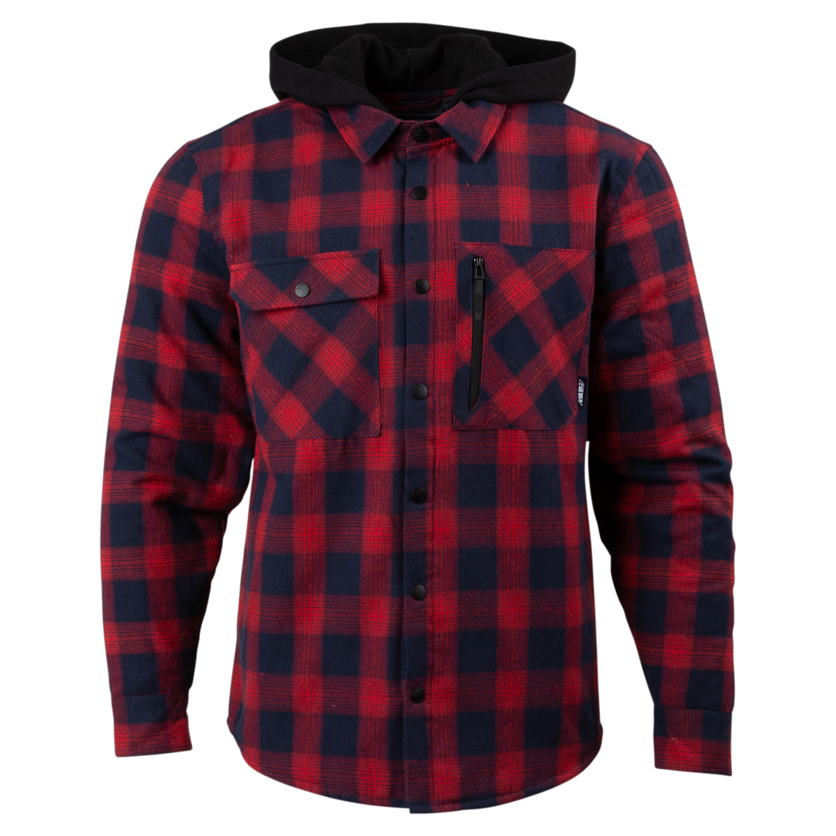   tech flannel black and grey