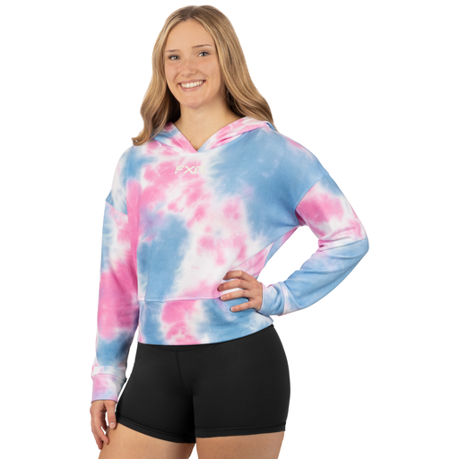   balance cropped pullover pink/blue