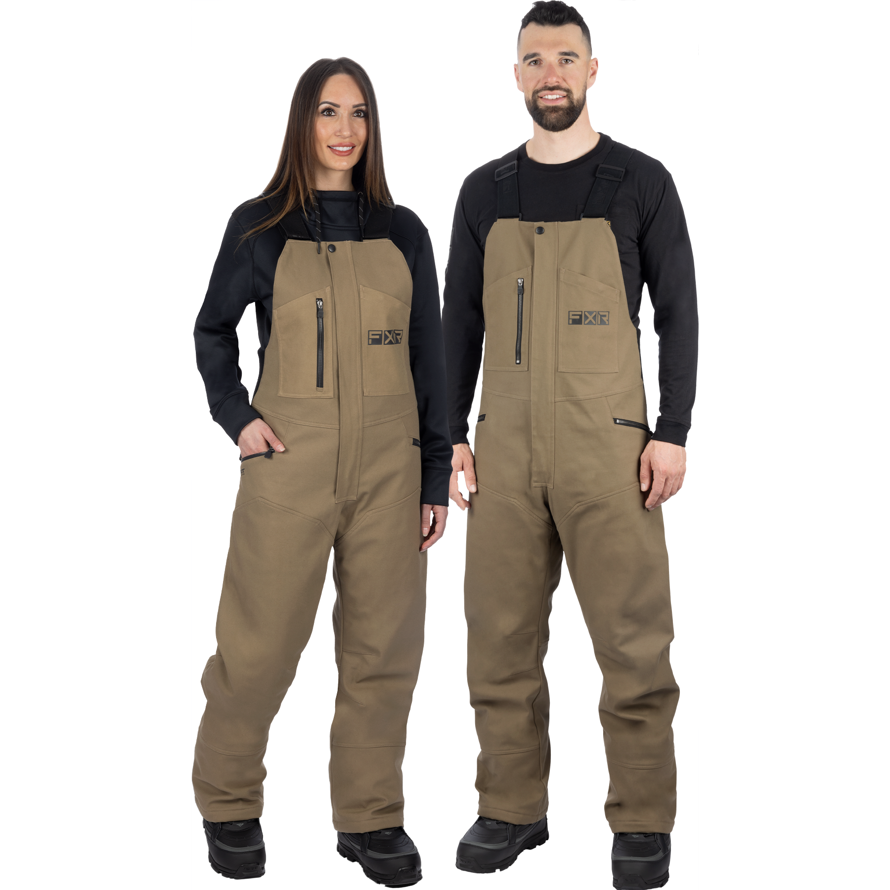 fxr racing pants adult unisex task insulated canvas bib overall pants - casual