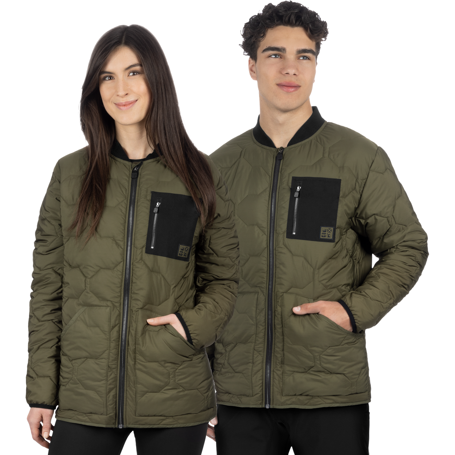 fxr racing jackets adult unisex rig quilted jackets - casual