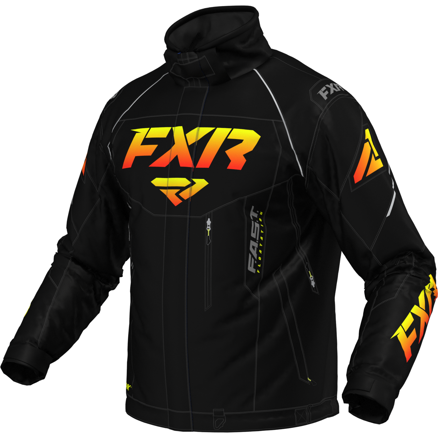 fxr racing jackets  octane f.a.s.t. insulated - snowmobile
