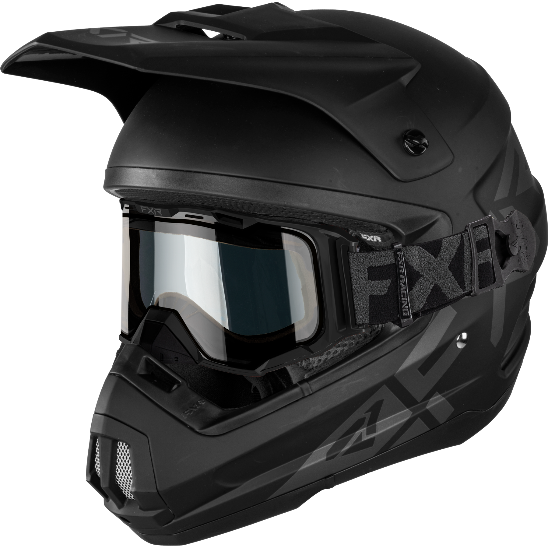 fxr racing helmets adult torque cold stop qrs full face - snowmobile
