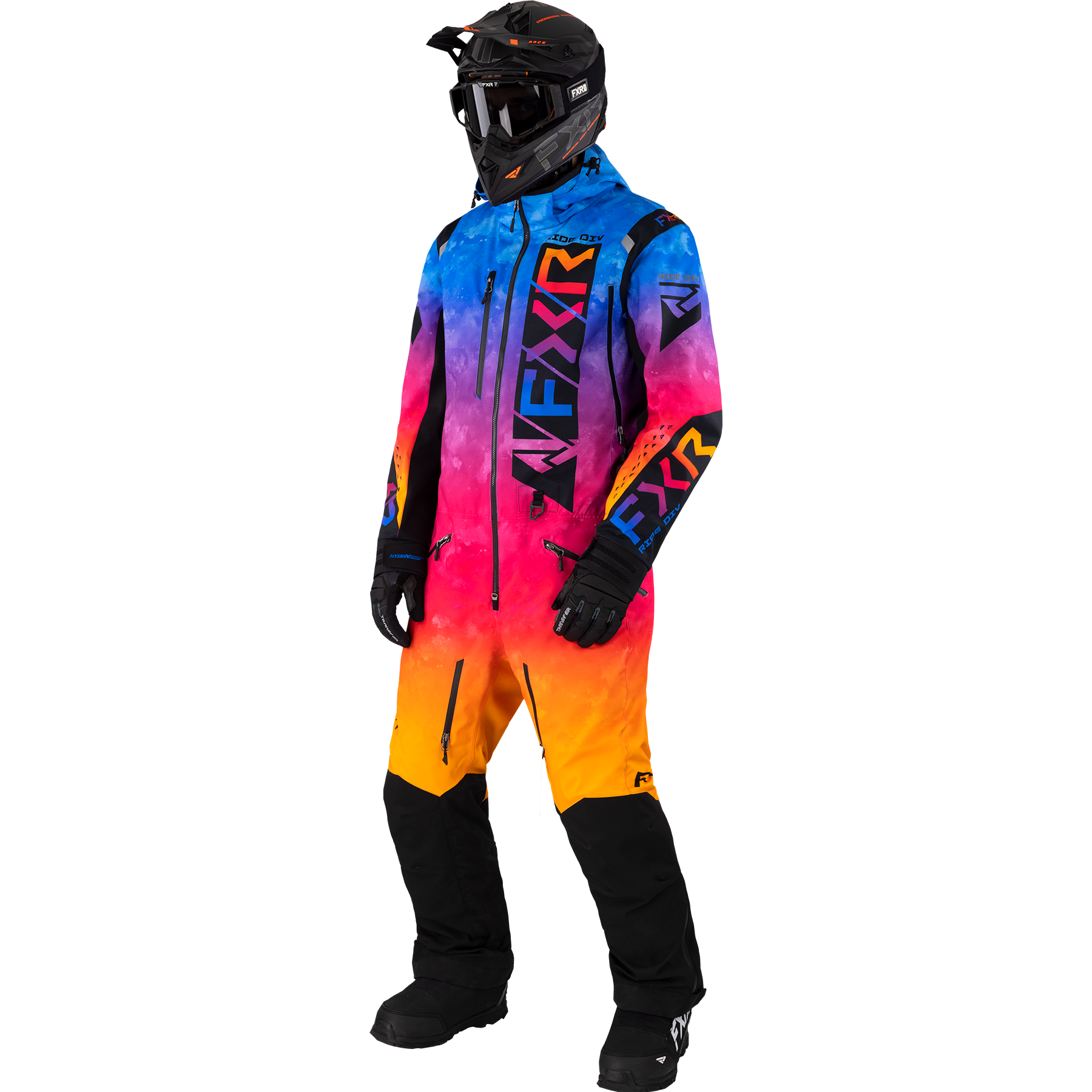 fxr racing monosuit  helium f.a.s.t insulated - snowmobile
