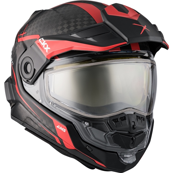 ckx helmets adult mission fury carbon (dual) dual shield - snowmobile