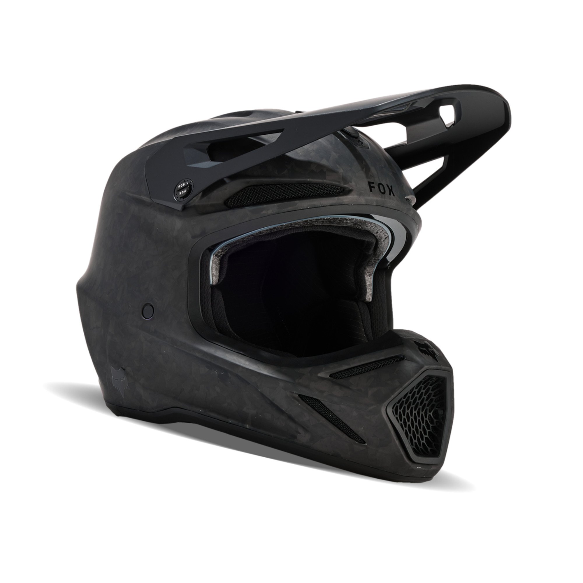 fox racing helmets adult v3 rs carbon solid helmets - dirt bike